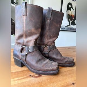 Frye Brown Harness Leather Boots size 8